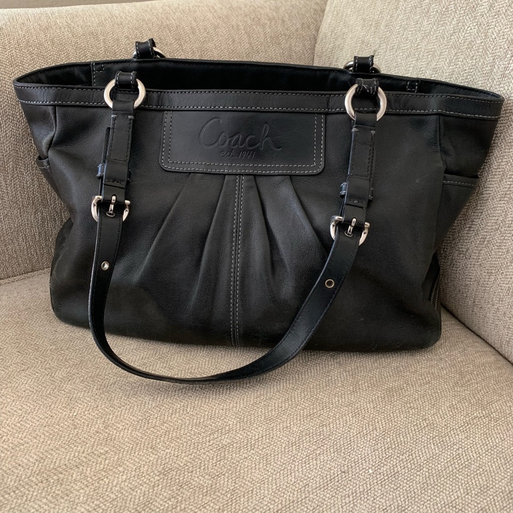 Black Leather Coach Bag